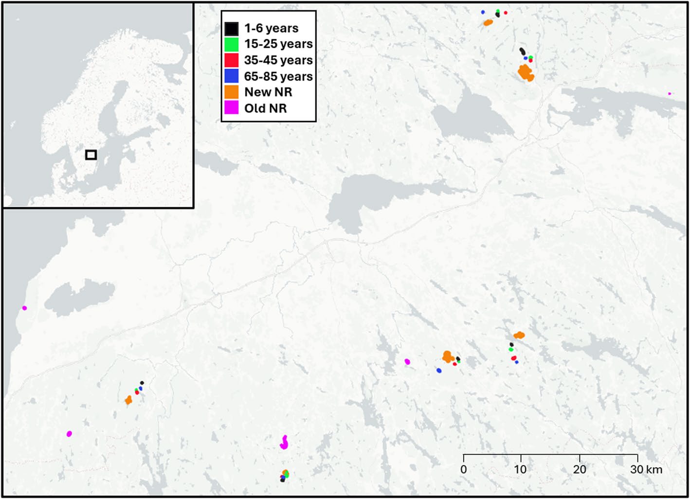 Figure from: From clear-cuts to nature reserves: saproxylic beetle diversity and deadwood availability in Norway spruce (Picea abies L.) stands in southern Sweden