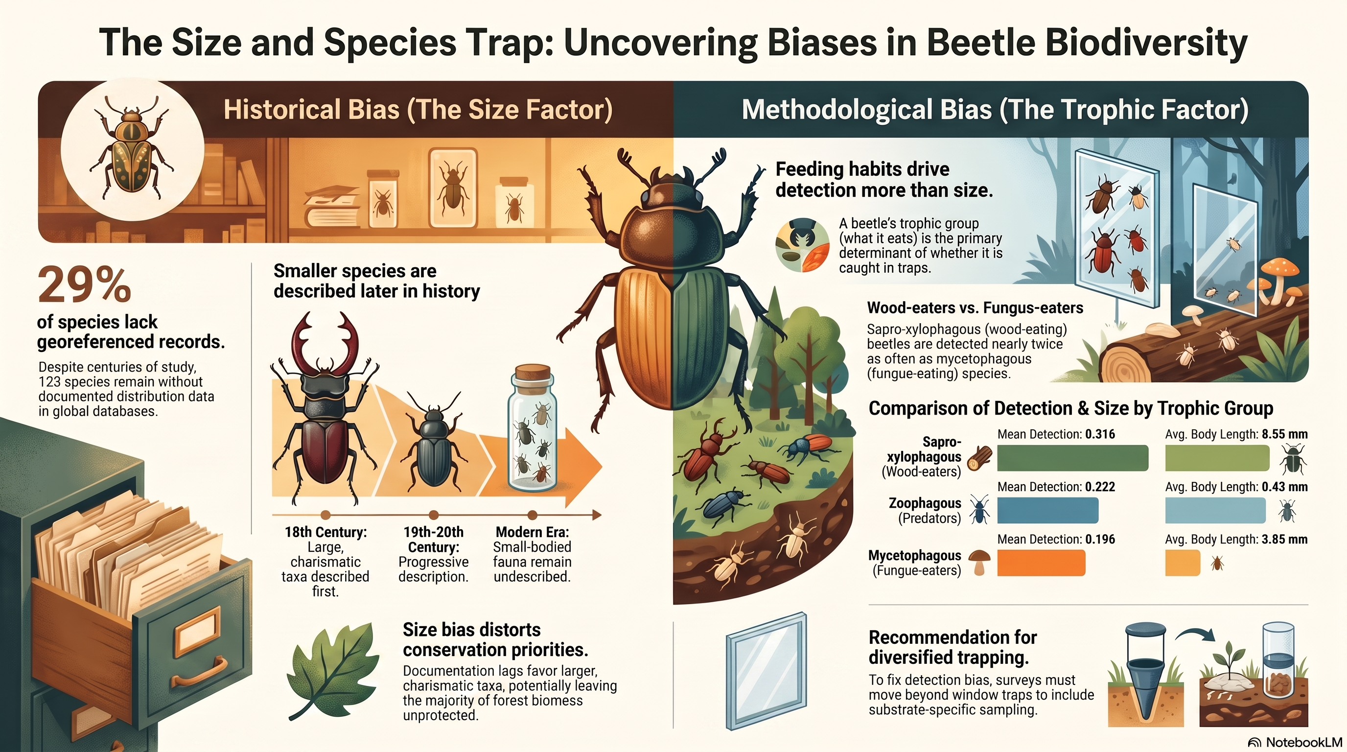 Graphical abstract : Uncovering biases in beetle biodiversity